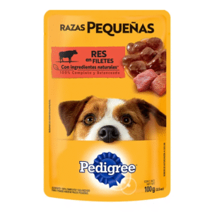 CARNE PARA PERRO  PEDIGREE RAZA PEQUE?A RES EN FILETE *100G