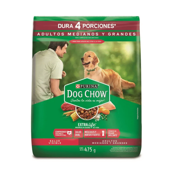 DOG CHOW ADULTOS RAZAS M/G CARNE Y POLLO X 475G